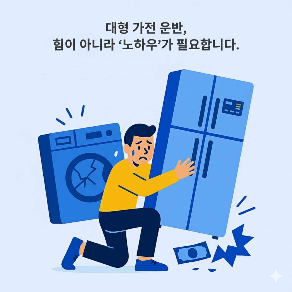 가전제품을 옮기는 남자